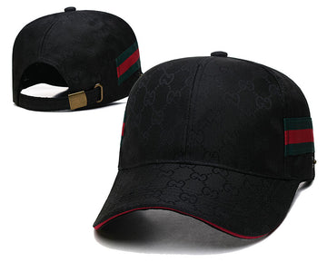 GCC Cotton GG Web Stripe Black Cap