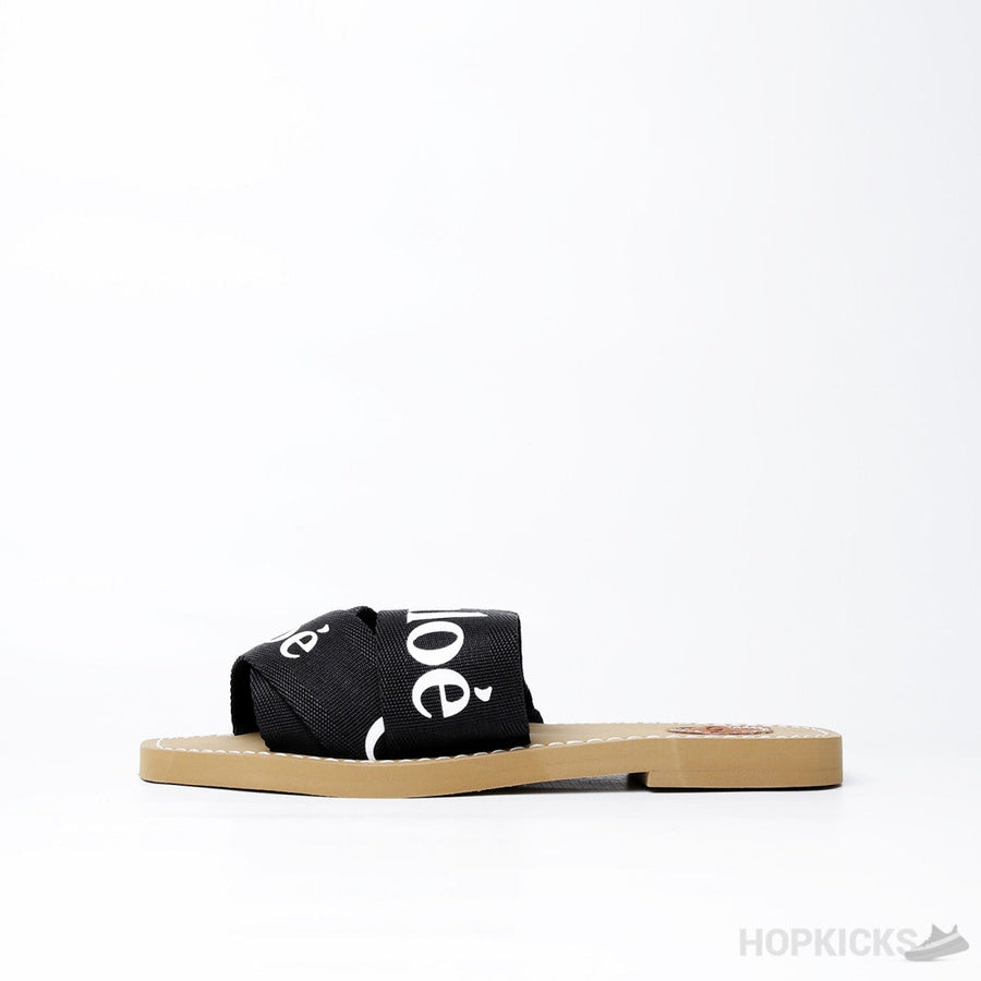 Chloe Ribbon Slipper Black