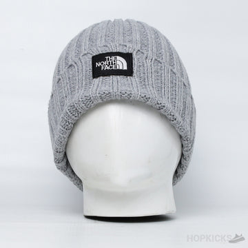 TNF Logo Box Cuffed Beanies Grey