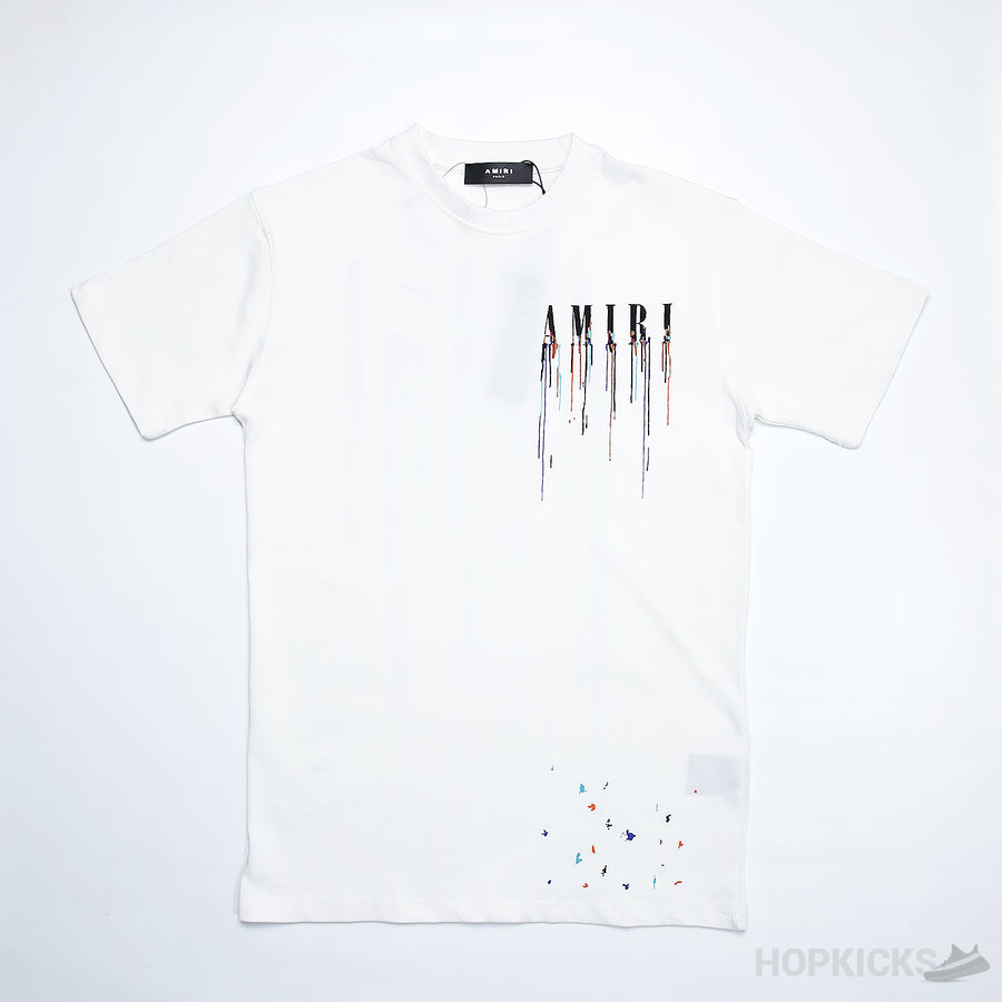 AMR Paint Drip White T-Shirt