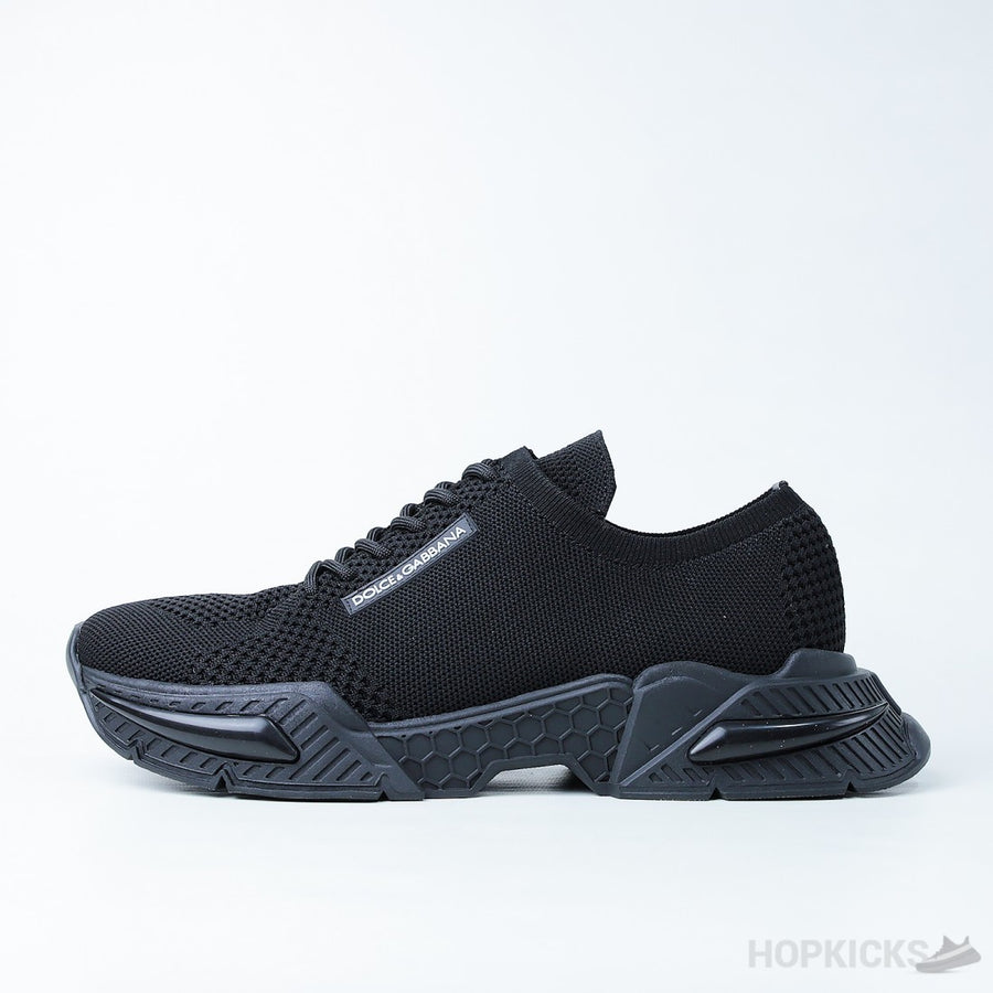 D&GG Daymaster Black Knitted Mesh Sneakers (Dot Perfect)