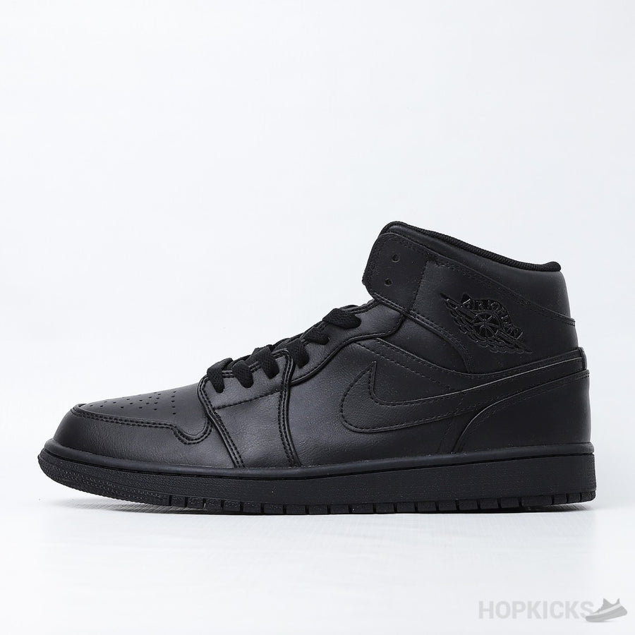 Jordan 1 Mid Triple Black (2022) (Premium Plus Batch)