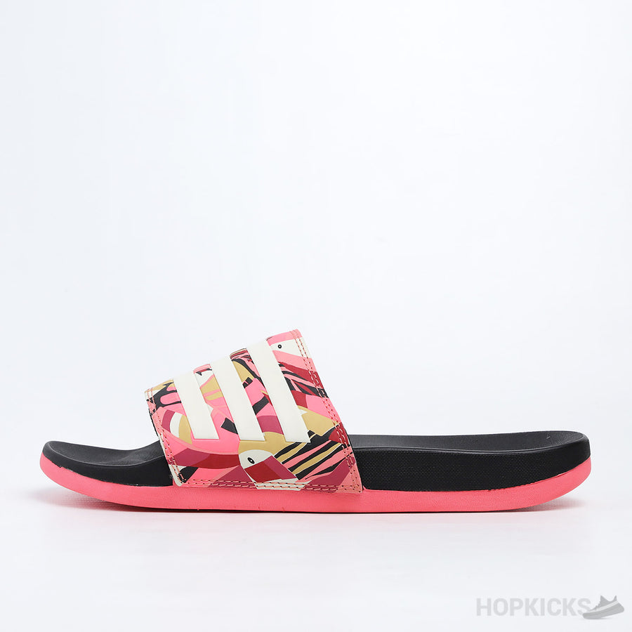 Adilette Farm Rio Pink Floral Slides