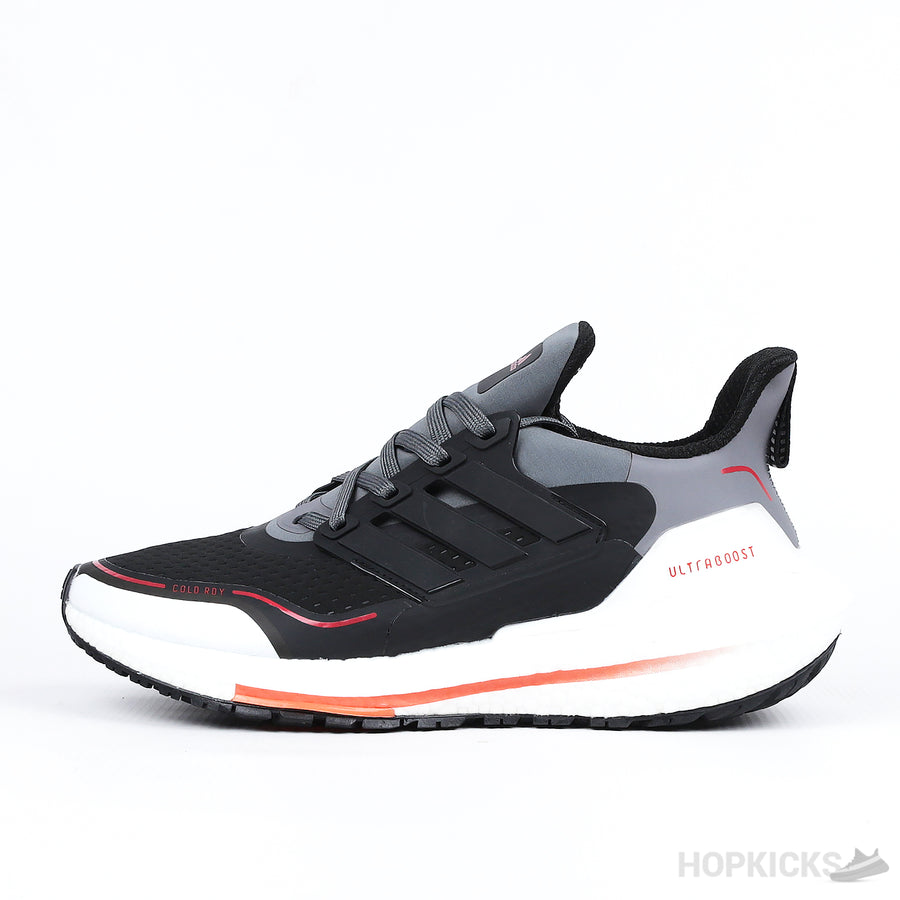 Adi Ultra Boost 21 Cold RDY Grey Black Solar Red (Premium Plus Batch)