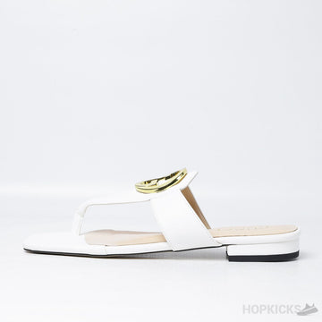 G.U.C.C.I Blondie Thong Sandal White