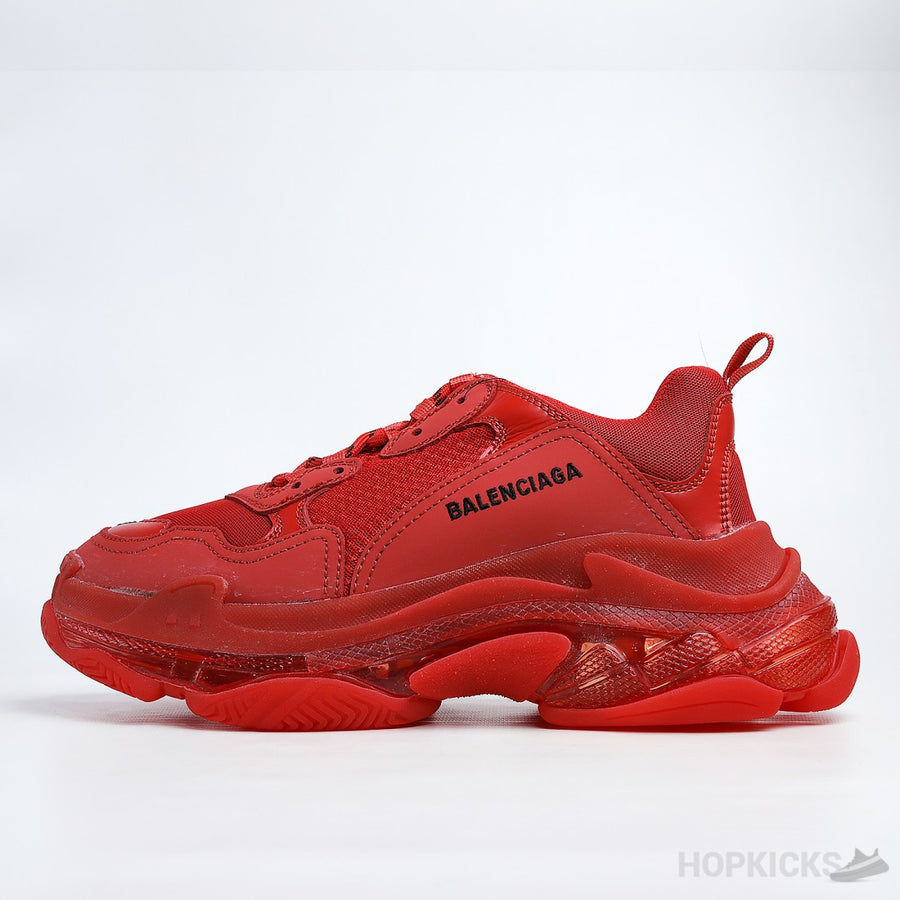 Bale*ciaga Triple S Red Clear Sole