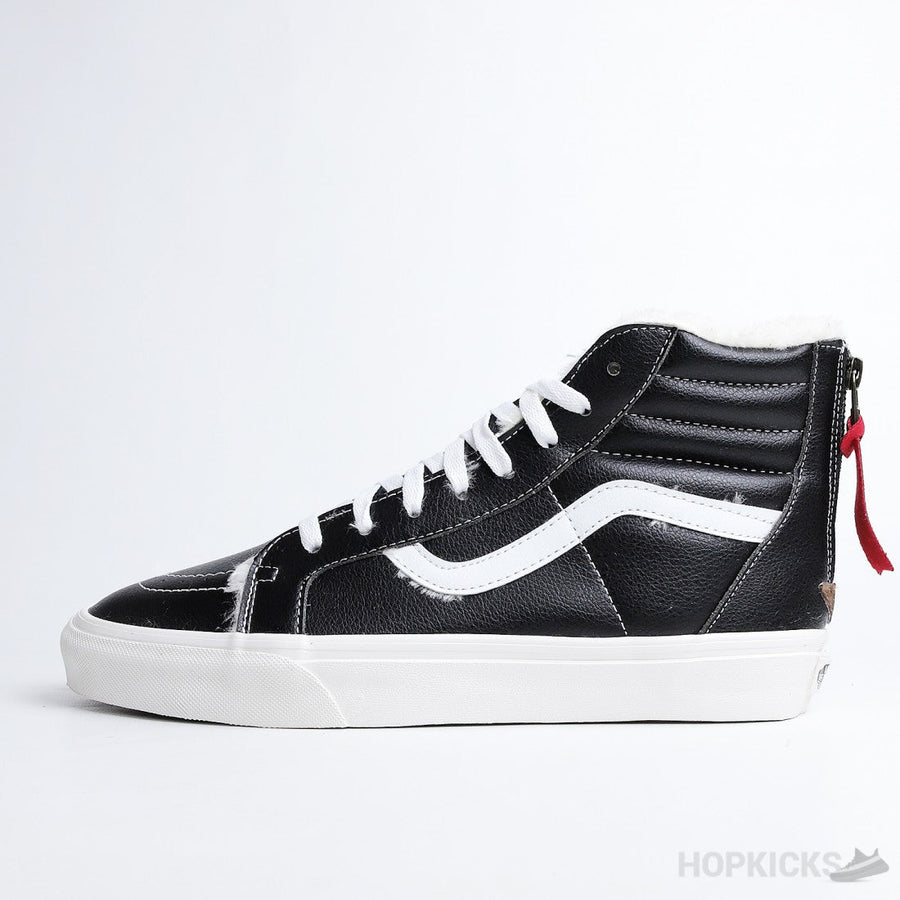 Vans Old Skool High Black Leather (Slightly Def)