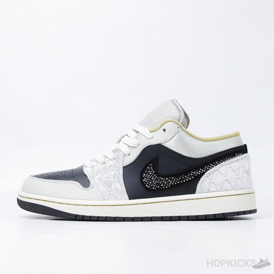 Jordan 1 Low Beaded Swoosh (Premium Plus Batch)