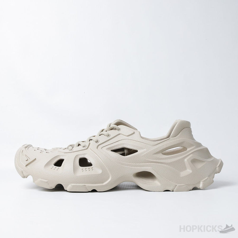 Bale*ciaga HD Lace-Up Sneakers Beige