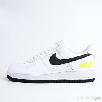 NK Air Force 1 Low Just Do It White Volt (Dot Perfect)