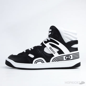 GCC Basket High Top Black And White Demetra Sneakers (Dot Perfect)