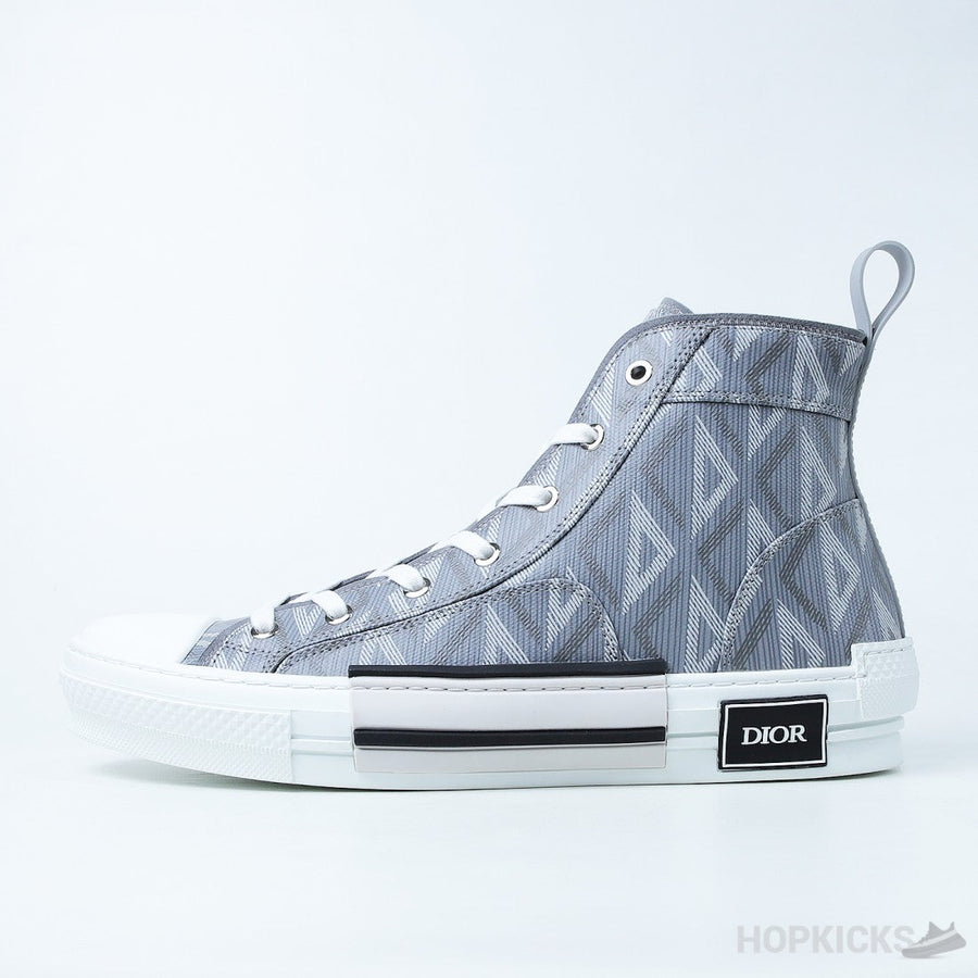 D.I.O.R B23 CD Diamond Canvas Hi-Top Gray (Dot Perfect)
