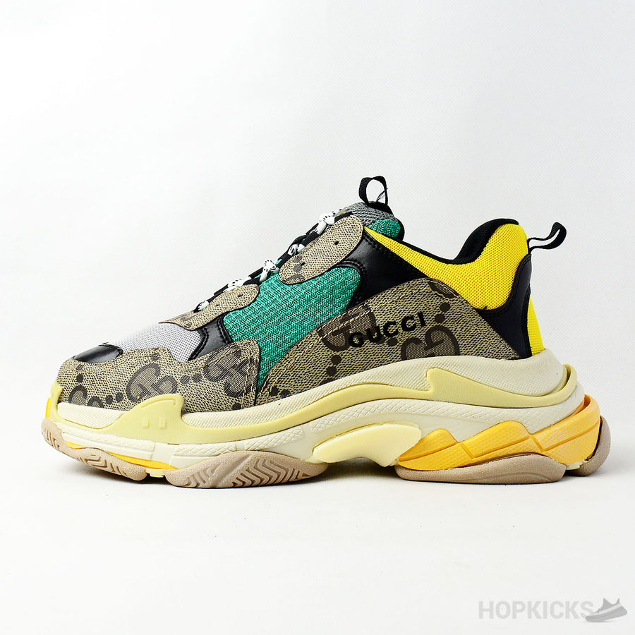GCC x BLCG The Hacker Project Triple S Beige Green