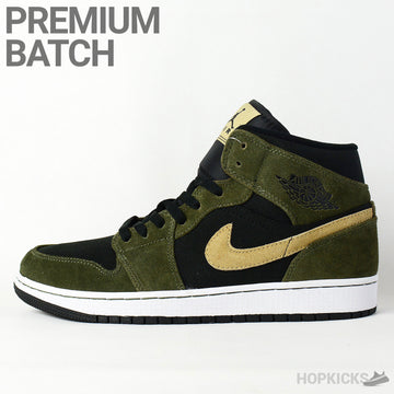 Jordan 1 Mid Military Olive (Premium Batch)