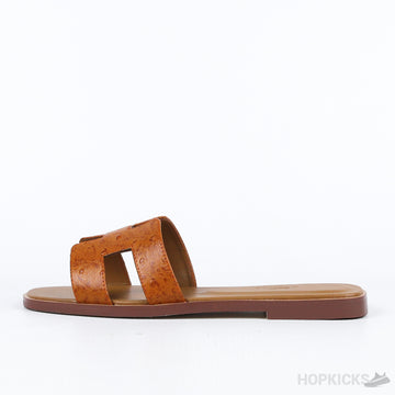 HRM Pink Ostrich Leather Oran Sandals (Premium Batch)