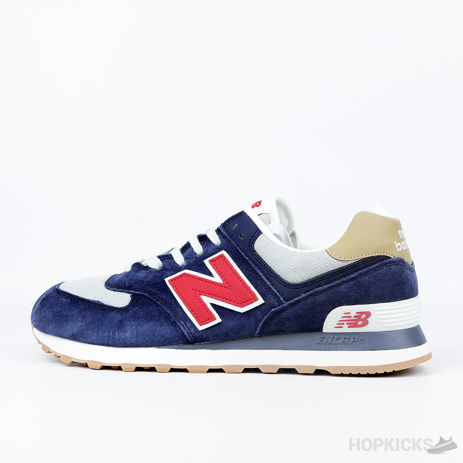 New Balance 574 Dark Blue Red (Premium Batch)