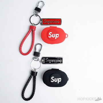 SPRM Earbuds Case Red And Black Square keychain