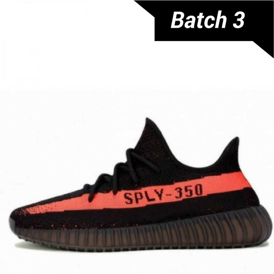 Yzy Boost 350 V2 Black Red [ QC FINAL BATCH ]