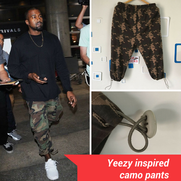 Yzy camo pants three quarter trousers