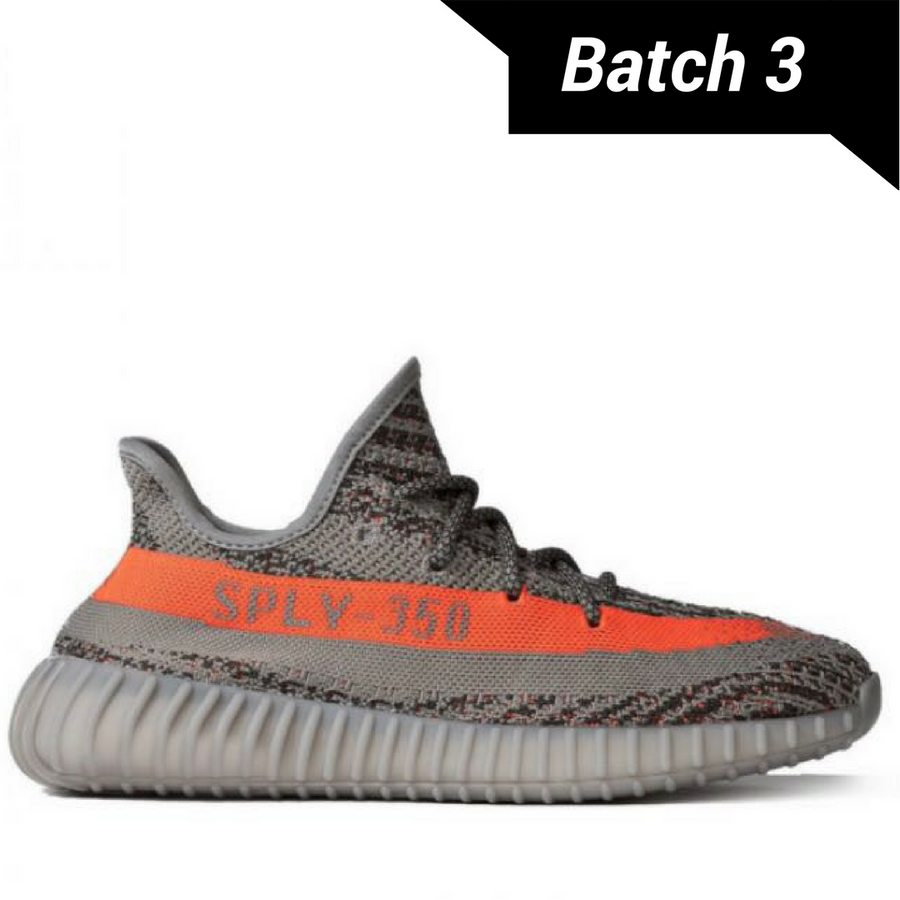 Yzy Boost 350 V2 grey/solar red [ FINAL BATCH ]