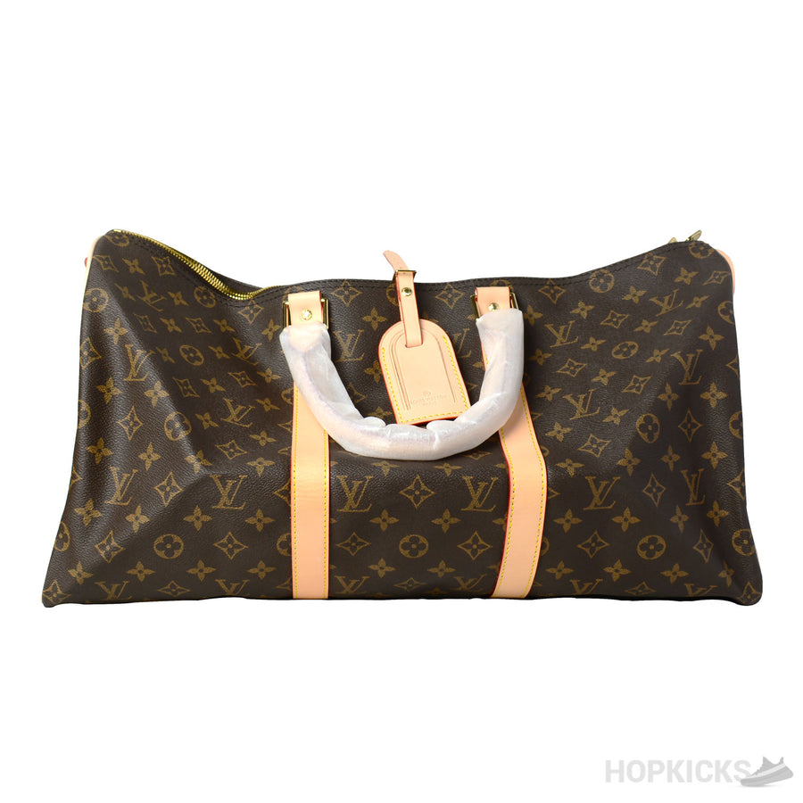LV Keepall Bandoulière Travel Bag Brown
