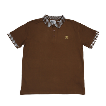 BRB Brown Checkered Collar Polo T-Shirt (Economy Batch)