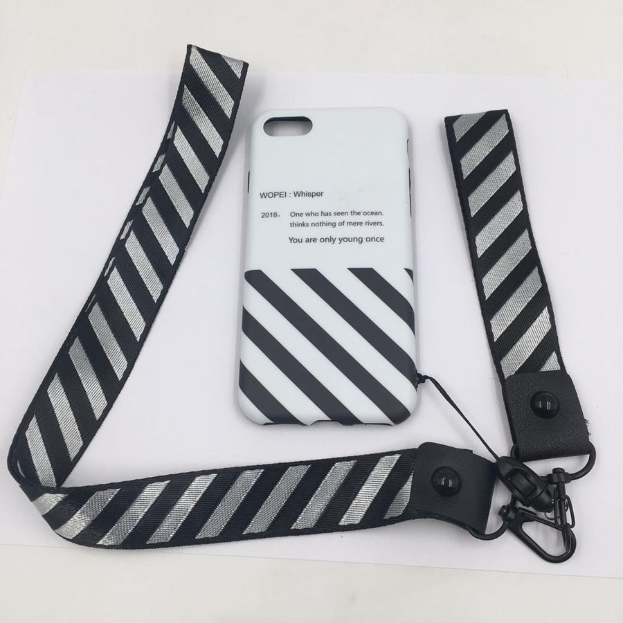 OW white Black Iphone Cover