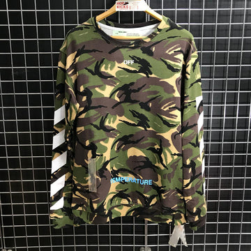 OW CAMOUFLAGE SWEATSHIRT LOOSE FIT [ TOP MATERIALS ]