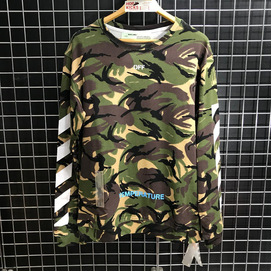 OW CAMOUFLAGE SWEATSHIRT LOOSE FIT [ TOP MATERIALS ]