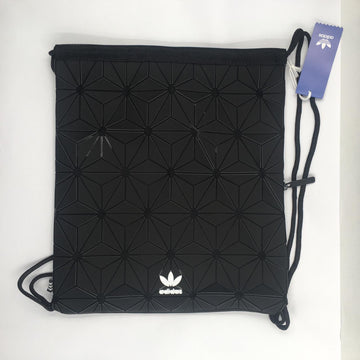 3D Prism Drawstring Gym Bag Black