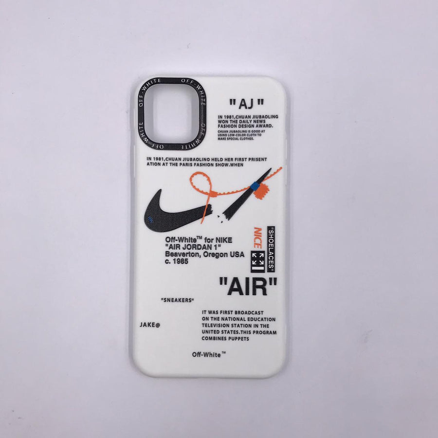 OW X Jordan 1 Broken Swoosh White