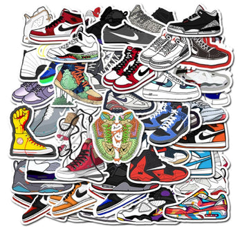 50 Pcs Hyped Sneakers Waterproof Stickers