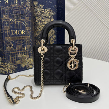 Mini Lady CD Bag Gray Cannage Lambskin (Top Tier pre order)