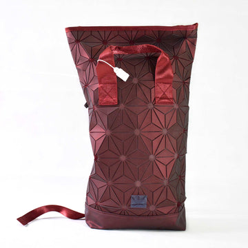 3D Prism Roll Top Backpack Red