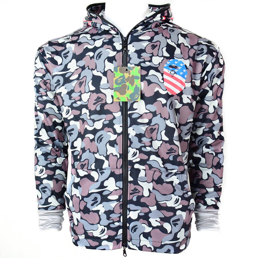 BAP X Adi Shark Black Camo Hoodie