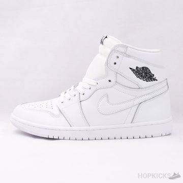 Jordan 1 Hi White Black Logo