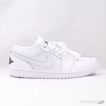 Jordan 1 Low White Black Logo