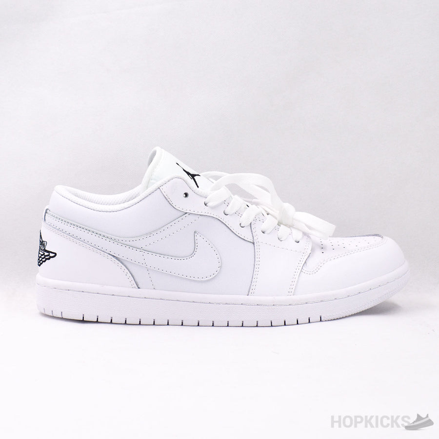 Jordan 1 Low White Black Logo