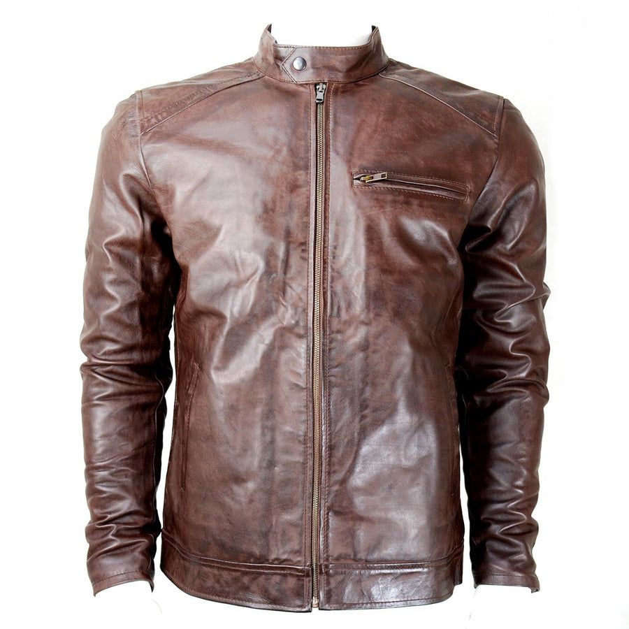 CDL Tobacco Brown Leather Jacket