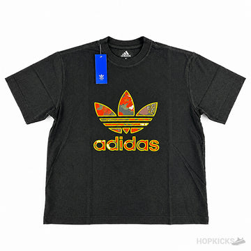Adi Black Red Trefoil Short-Sleeve T-Shirt