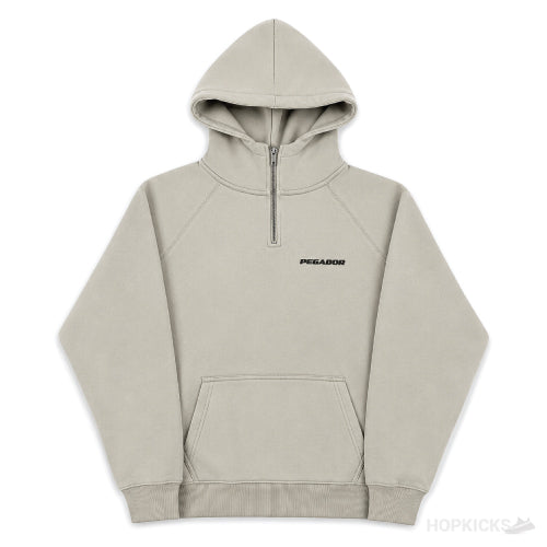 Pegador Stone Grey Half-Zip Hoodie