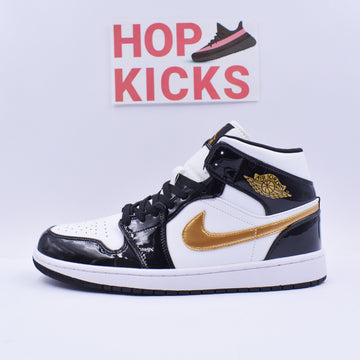 Jordan 1 Mid Gold Patent Leather