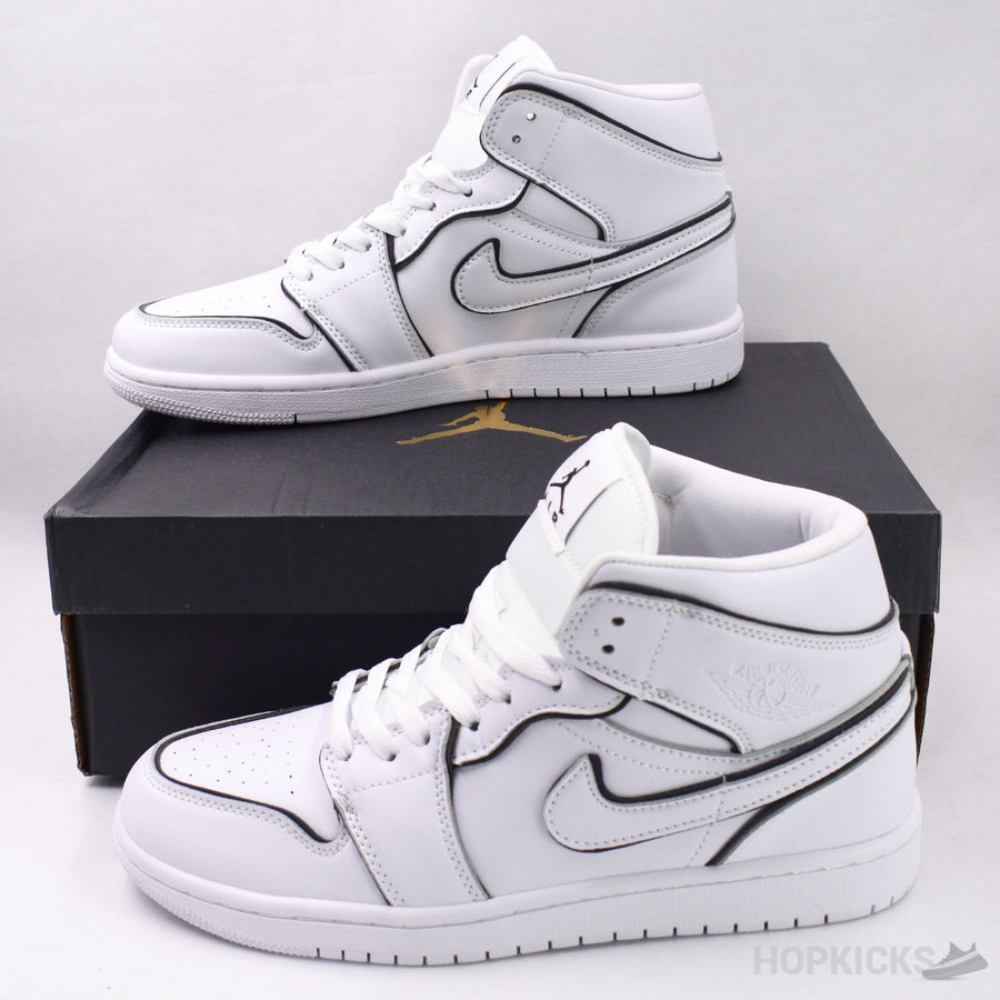 Jordan 1 Mid Iridescent White [Reflective]