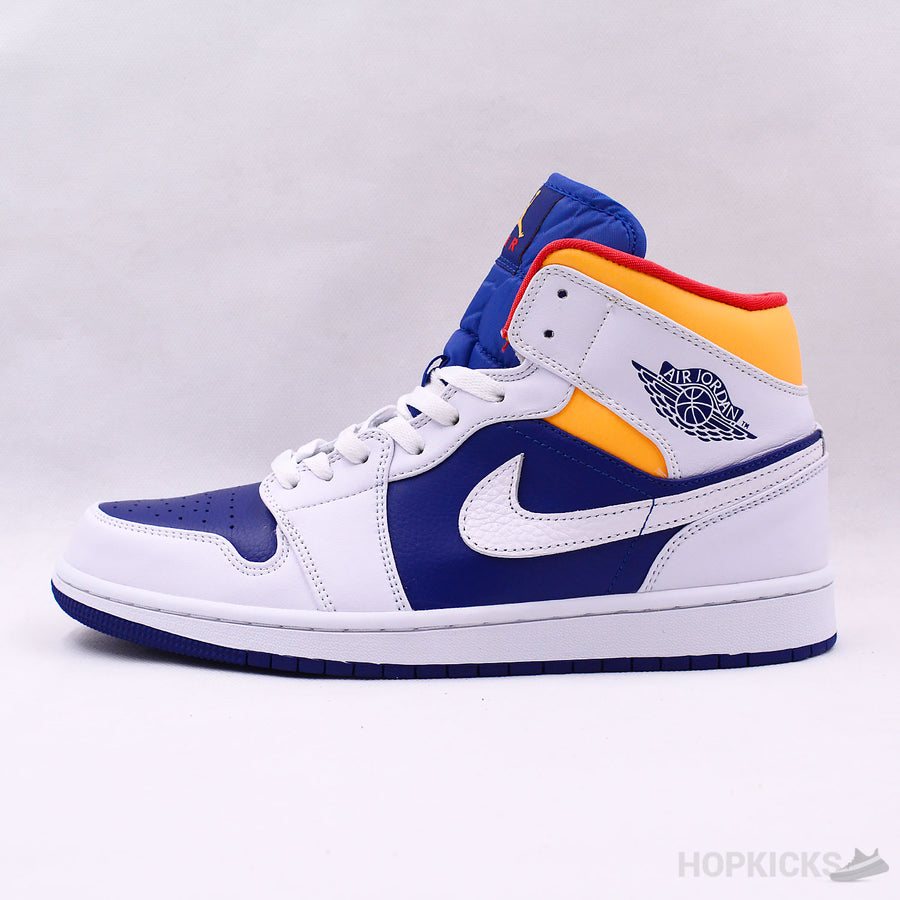 Jordan 1 Mid Royal Blue Laser Orange