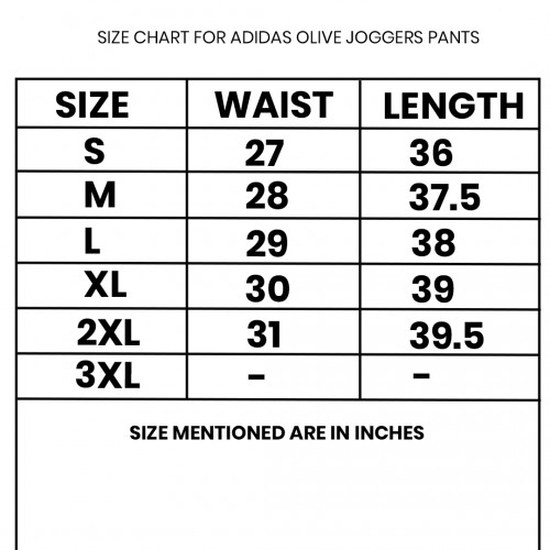 SIZE CHART FOR ADIDAS OLIVE JOGGERS PANTS 500x500