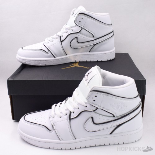 Air Jordan 1 Mid Iridescent White