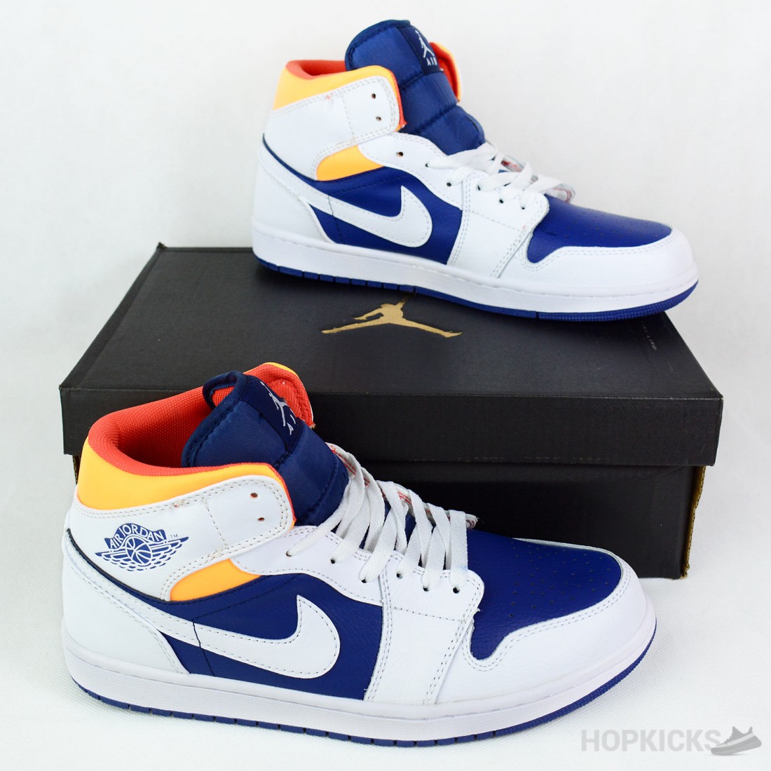 Buy Online Air Jordan 1 Mid Royal Blue Laser Orange In Pakistan |Air ...