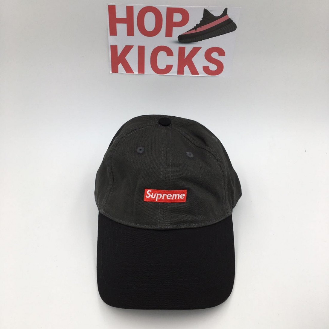 supreme black cap red logo