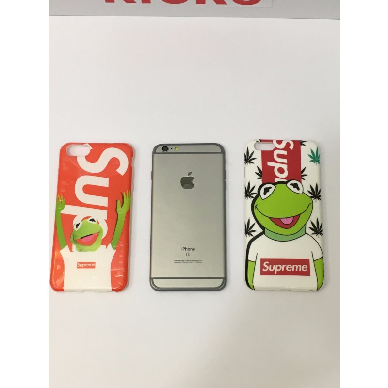 Supreme style brand White Camouflage Logo frog iphone case