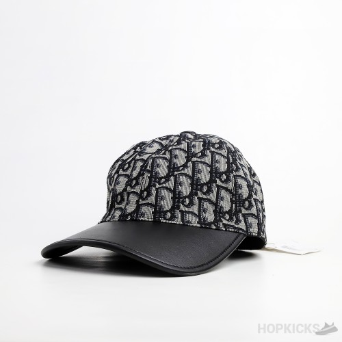 Dior Oblique Baseball Black Grey Cap